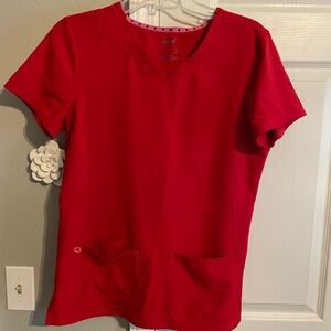 HeartSoul Women’s Red V-neck Scrub Top